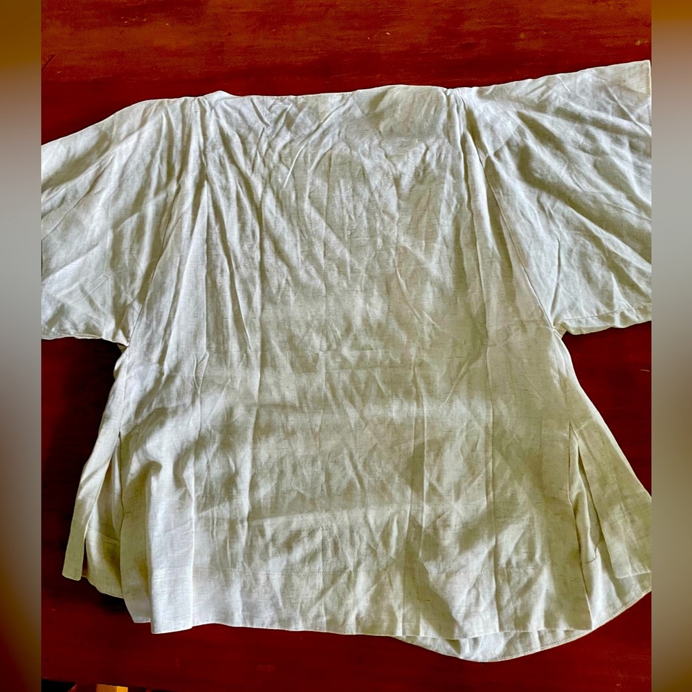 Elegant Cream linen Women's Top